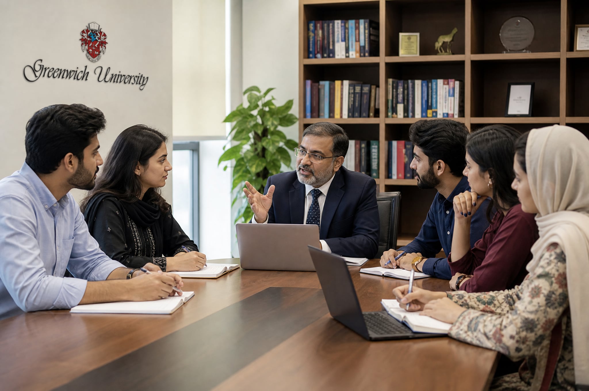 Postgraduate research seminar at Greenwich Graduate School, Karachi