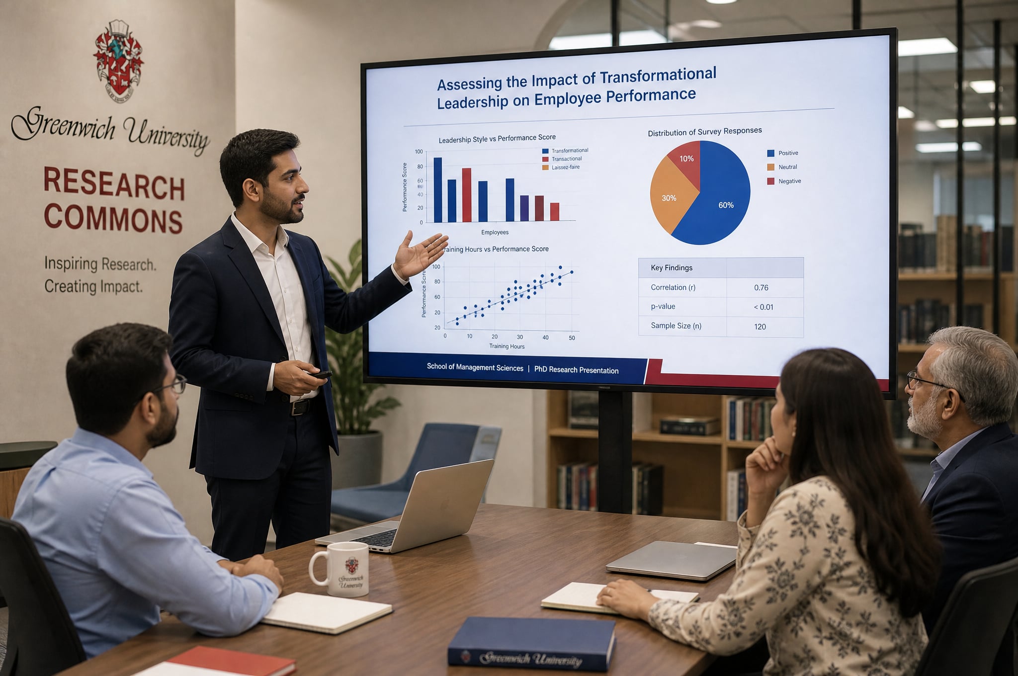 PhD research presentation at Greenwich Graduate School, Karachi