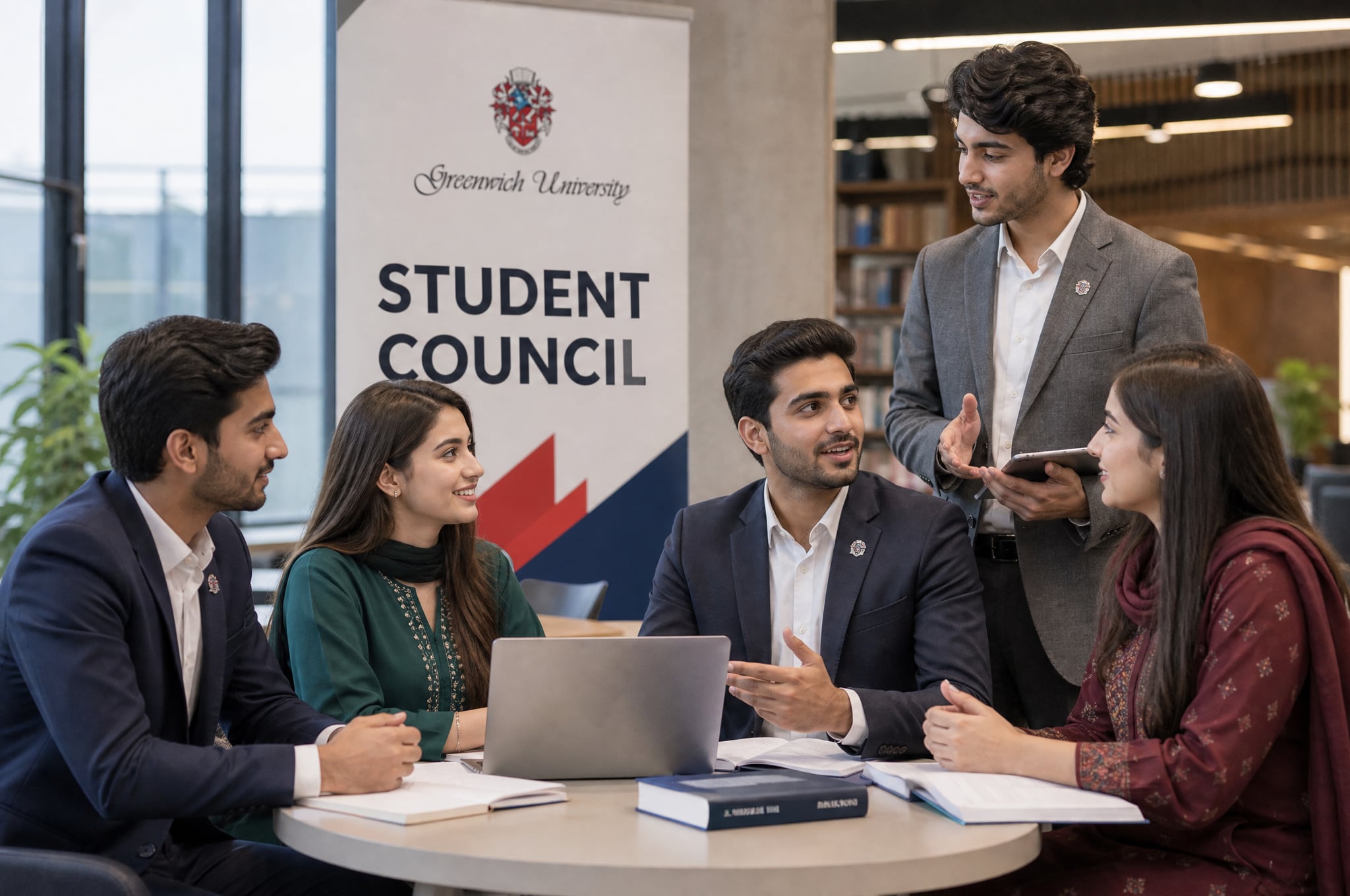 Student leadership at Greenwich University, Karachi