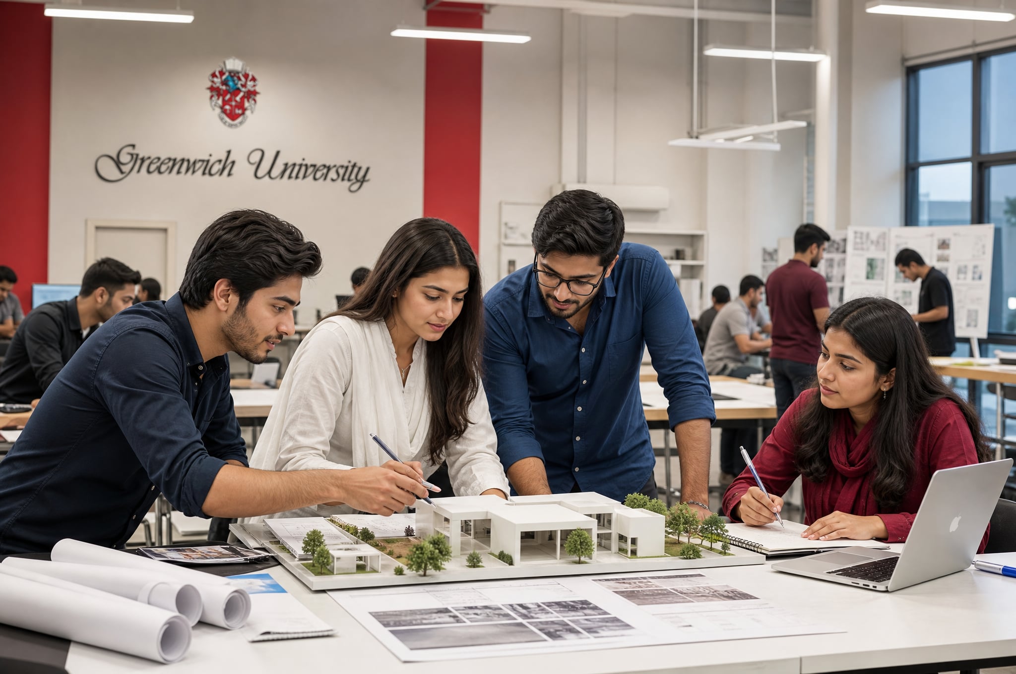 Pakistani students on the Pearson HND international pathway at Greenwich University, Karachi