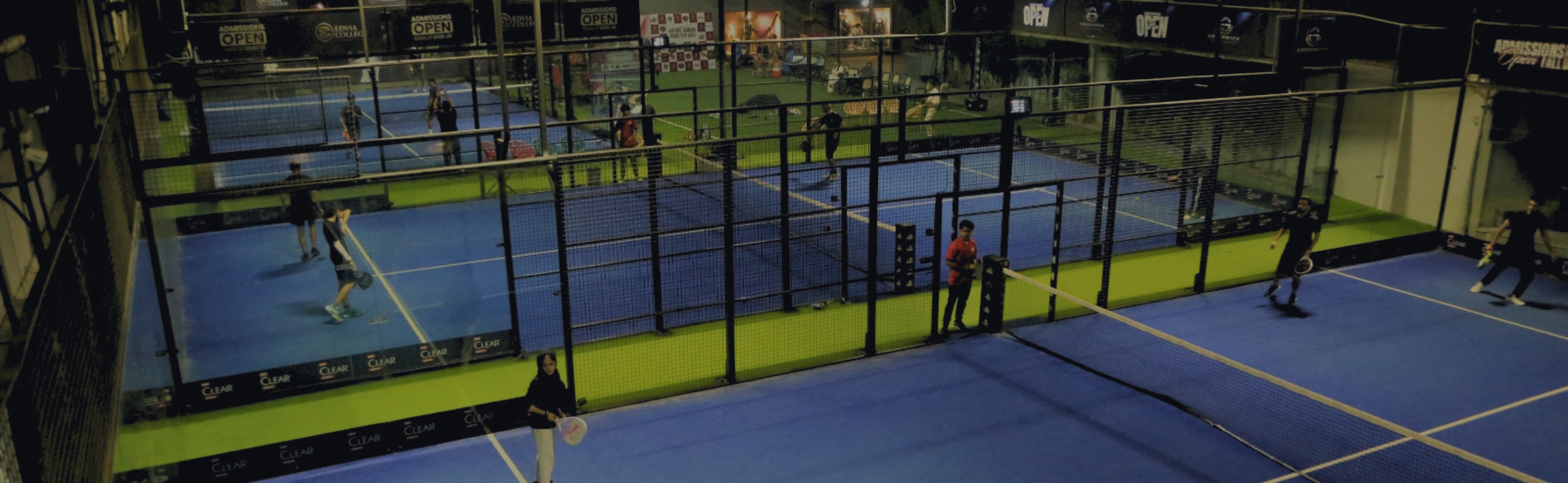 Greenwich University padel courts on campus