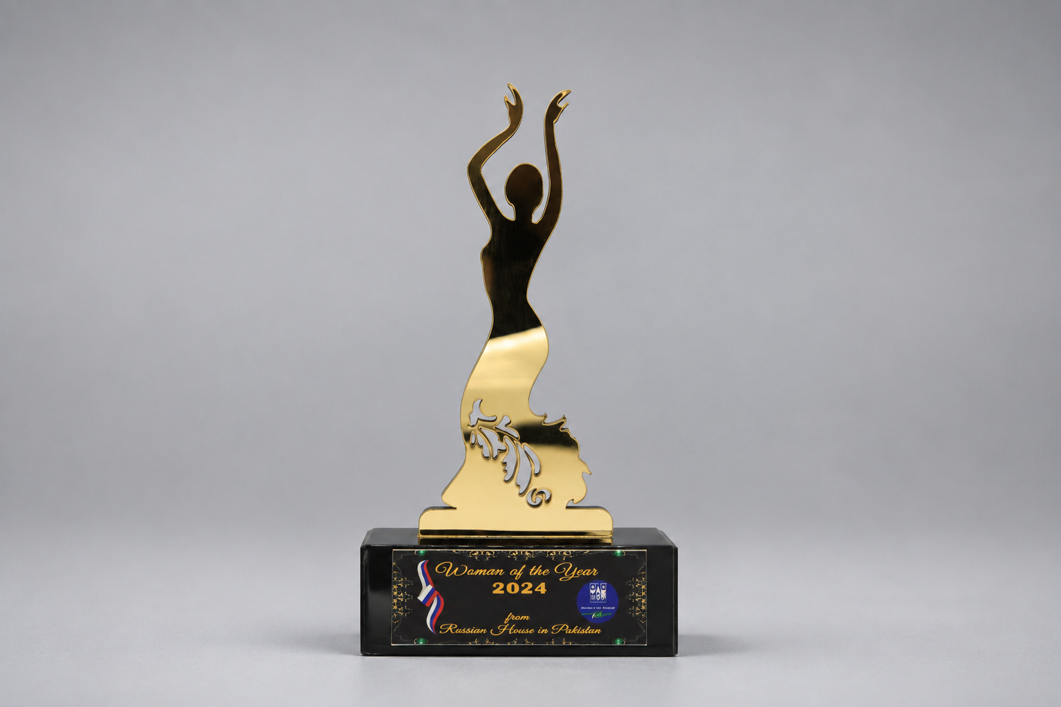 Woman of the Year 2024 award from Russian House in Pakistan