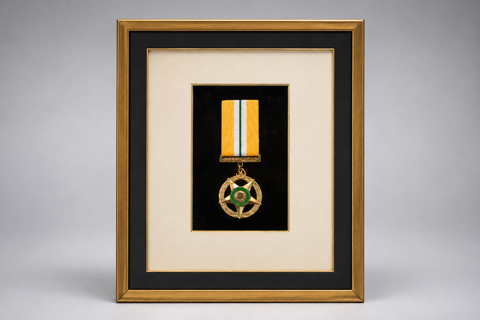 Framed Tamgha-e-Imtiaz medal of excellence